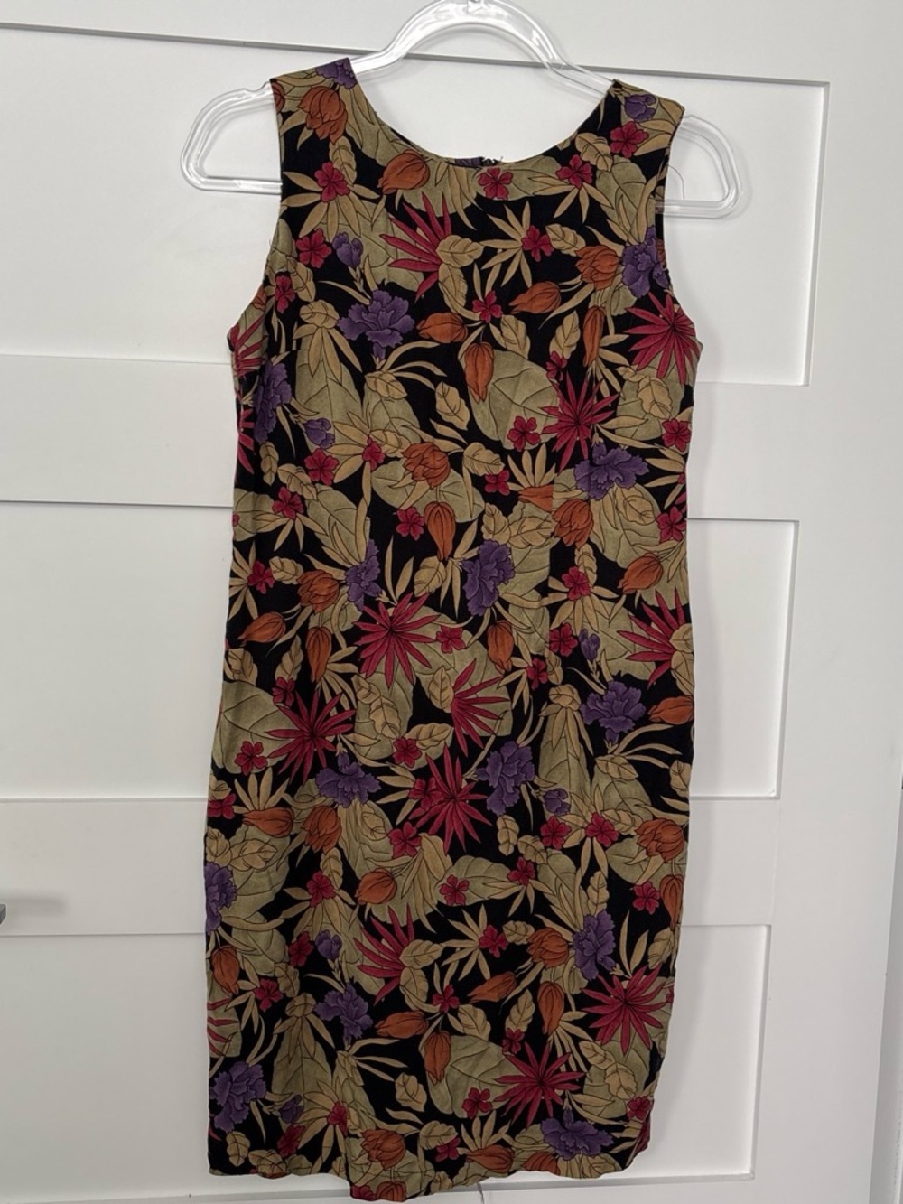Sag Harbor Summer Midi Dress with Pink Purple and Orange Floral Print